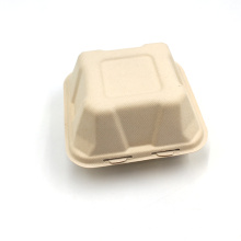 Novo material biodegradável, bagaço de açúcar, caixa para fast food de comida personalizada